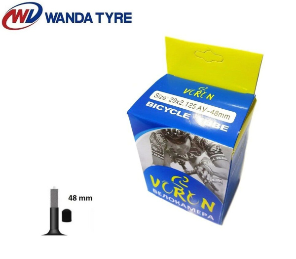 Камера 29x1,95/2,125 бутил, авто-ниппель, A/V-48 мм, WANDA (УТ00019499)