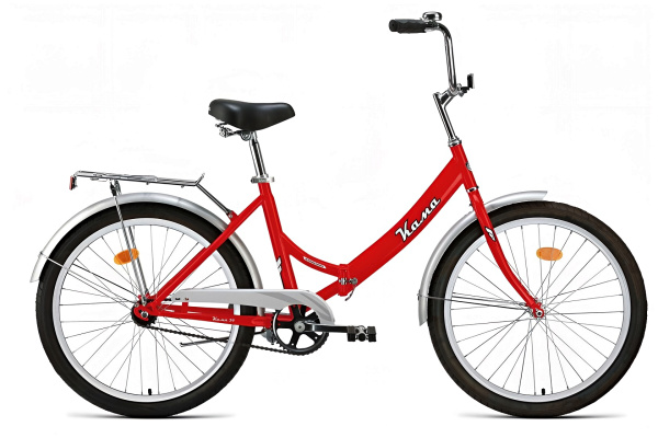 Велосипед KAMA 24 (24" 1 ск. рост. 16" скл.) 2026, красный, SPRT26B0108
