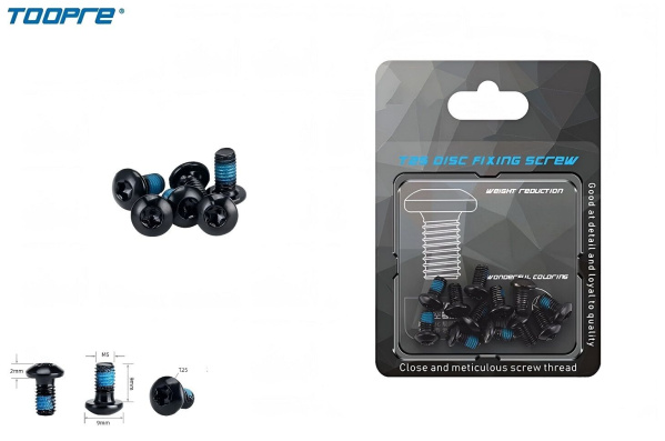 Комплект болтов (12 шт.) крепления ротора, M5х10, Torx T25, блистер, TOOPRE