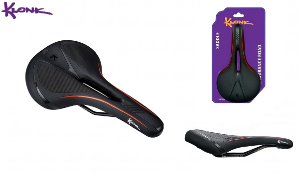 Седло KLONK, MTB/Road Series, 274x161 мм, с вент. отверстием, KLK-18014, Black