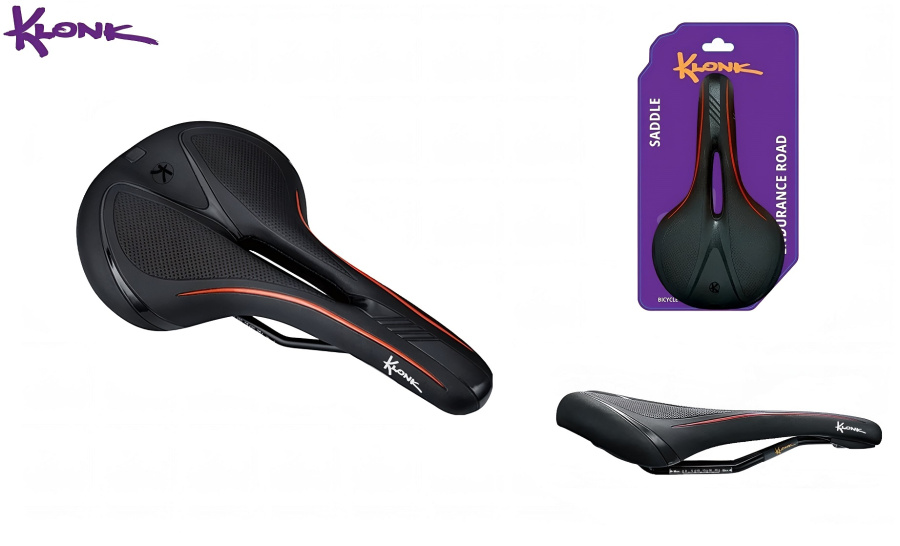 Седло KLONK, MTB/Road Series, 274x161 мм, с вент. отверстием, KLK-18014, Black