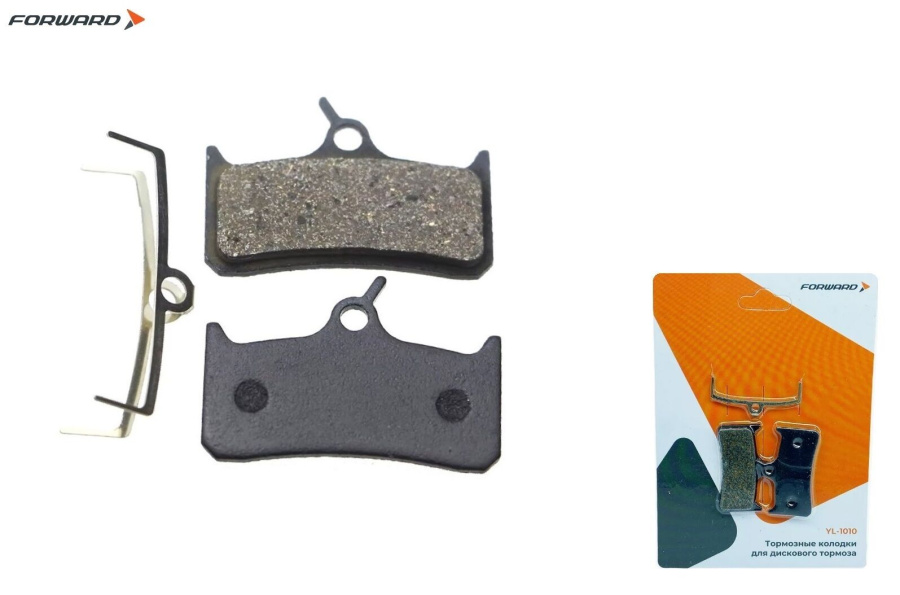 Тормозные колодки FORWARD, для дискового тормоза Shimano Deore XT BR-M755, Grimeca 8; Hope Mono M4/Tech M4; SRAM 9.0; PROMAX LUCID P4, блистер, YL-1010 (RBRPD0000004)