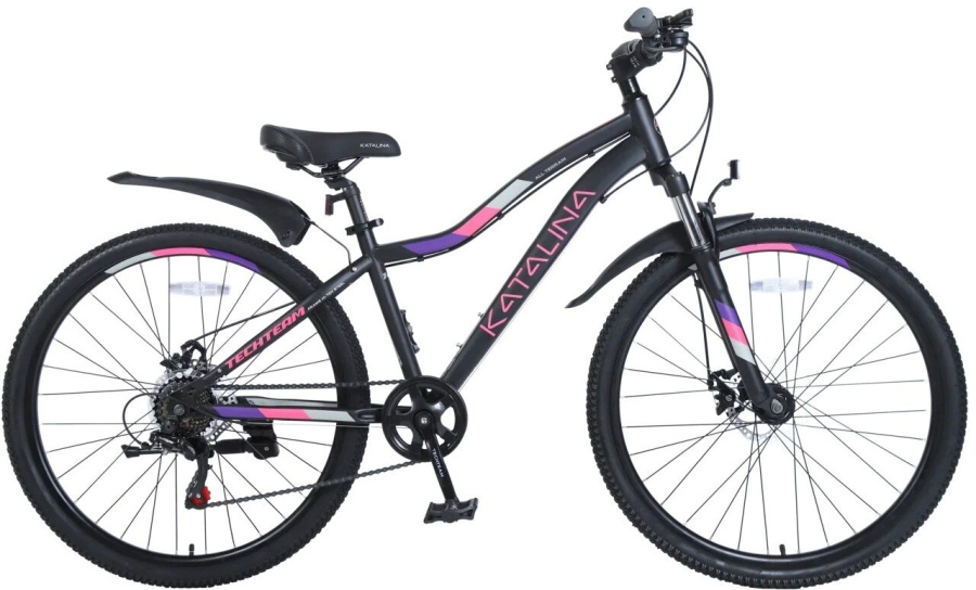 Велосипед TECH TEAM Katalina 26 disc (26" 7 ск. рост 14") черный (NN004287)