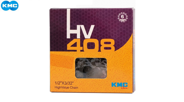 Цепь KMC (HV-408) 6/7 скор. (116 звеньев) с замком, инд. упаковка (KMC-HV408)