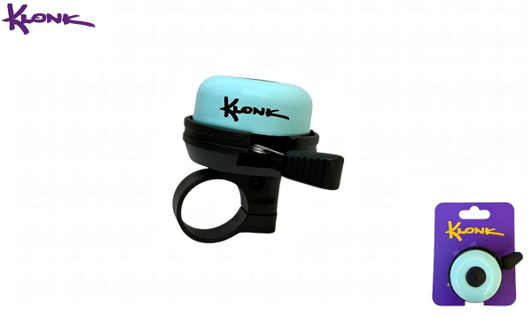 Звонок велосипедный KLONK, алюминий/пластик, ⌀40 мм, KLK-10015 (Celadon)