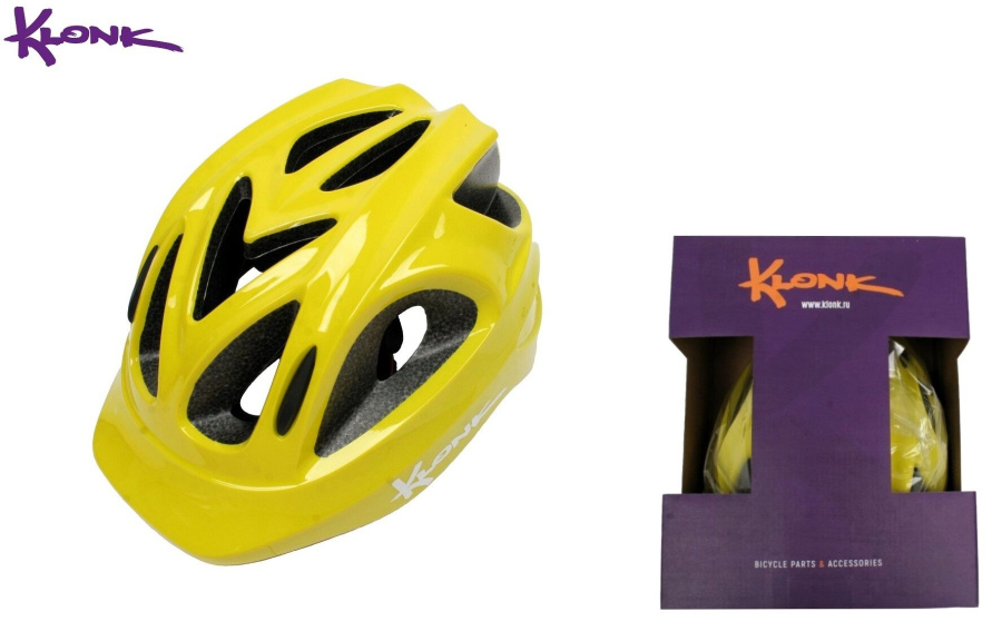 Шлем детский KLONK, регулировка обхвата, с козырьком, MTB, S, 12052 (желтый, УТ00028735)