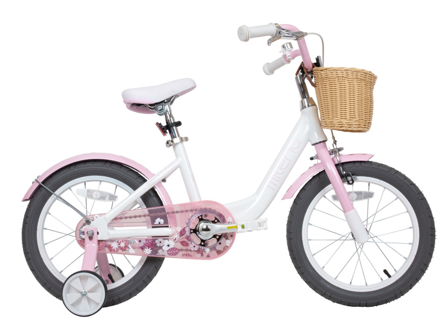 Велосипед TECH TEAM Milena 16 (16" 1 ск.) ALU, белый-розовый (NN014611)