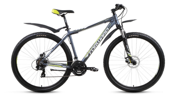Велосипед FORWARD APACHE 2.0 29 disc (29" 21 ск. рост 17") 2016-2017 (серый мат., RBKW7M69Q007)