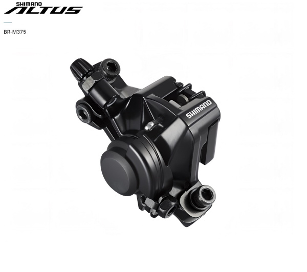 Тормоз дисковый механический (суппорт), SHIMANO BR-M375 ALTUS, с адаптером F-160/R-140 (ABRM375FURL)