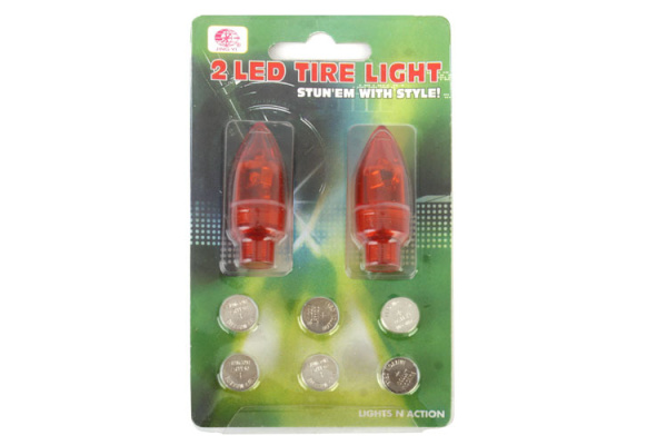 Колпачок на ниппель, JY-505, светодиодный (1 LED), к-кт 2 шт., красное свечение (красный, RJGVLJY505R1)