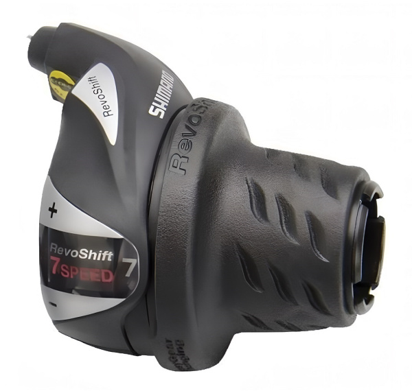 Рукоятка переключения передач (Revoshift) правая, 7 скор., SL-RS36, SHIMANO TOURNEY, 22,2 мм (ASLRS36R7AP)