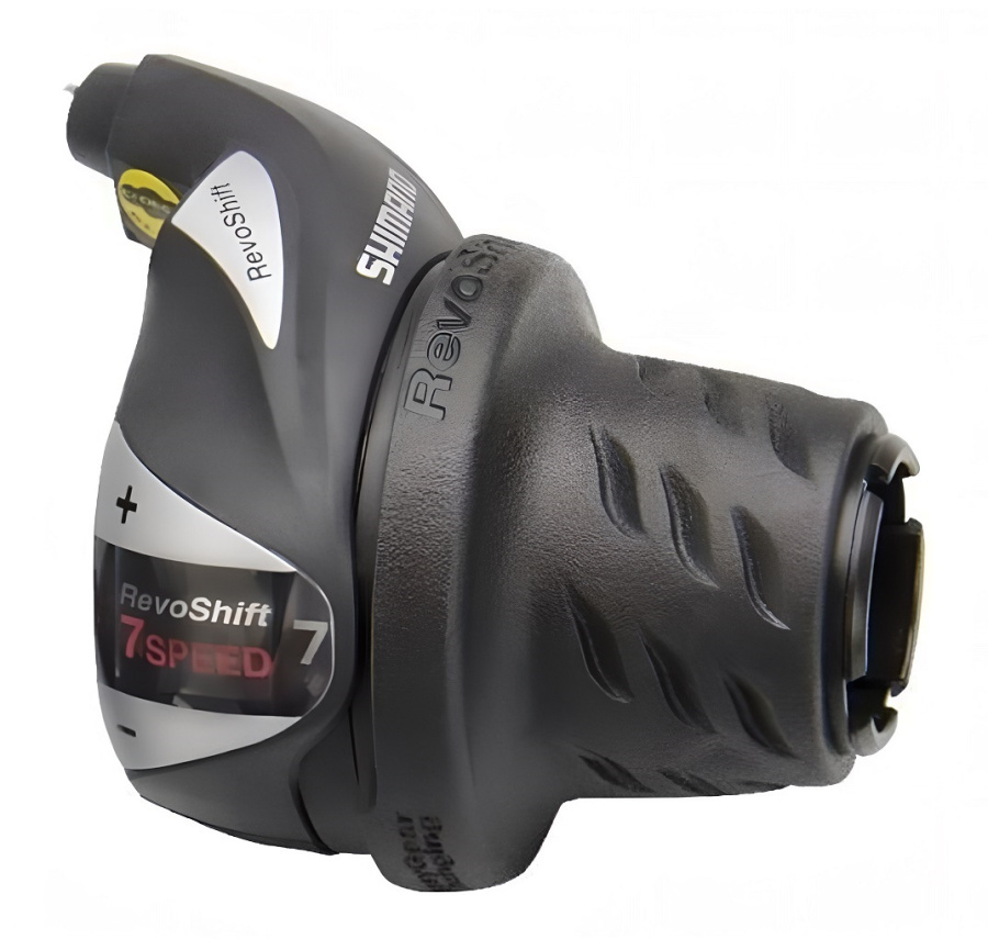 Рукоятка переключения передач (Revoshift) правая, 7 скор., SL-RS36, SHIMANO TOURNEY, 22,2 мм (ASLRS36R7AP)
