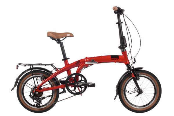 NOVATRACK 16" TOWN  красный, складной алюм. Shimano 7 speed, стальная вилка, вынос, алюм.р (16AFV.TOWN.RD4)