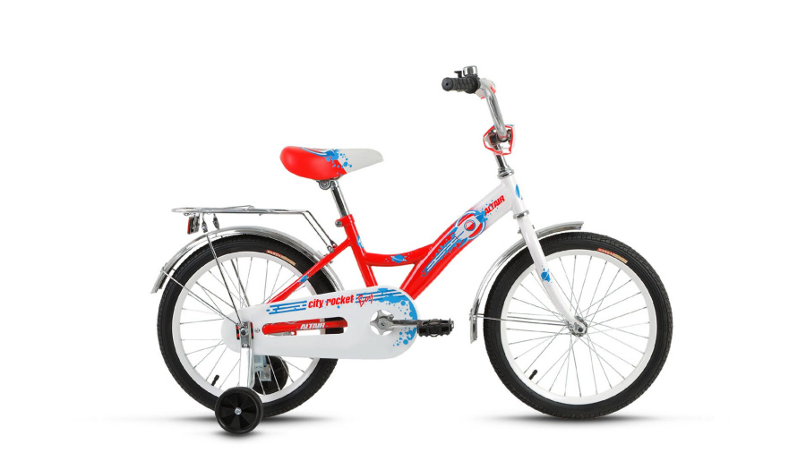 Велосипед ALTAIR CITY 18 (18" 1 ск.) 2016-2017 (белый/красный, RBKT75NH1002)
