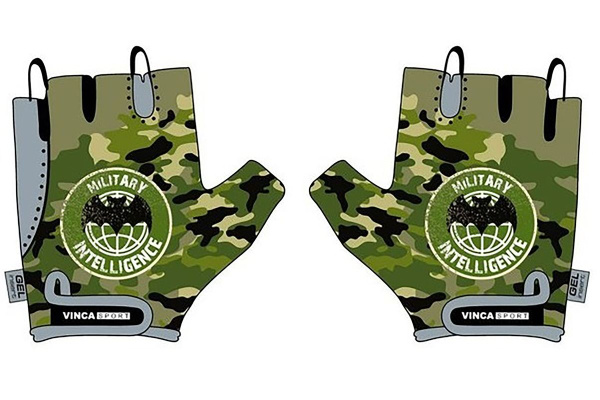 Велоперчатки детские, Military, гелевые вставки, 7XS (зеленый, VG951Military7)