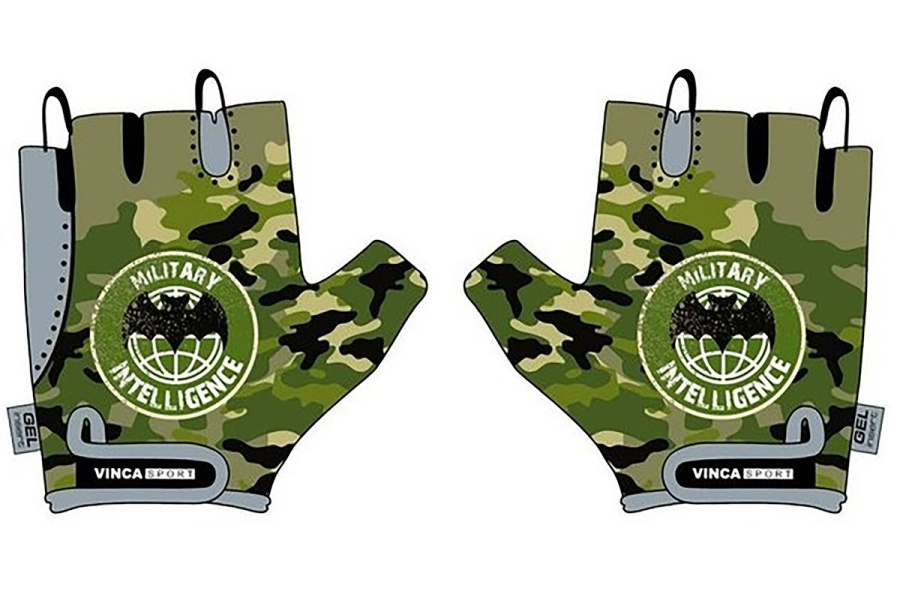 Велоперчатки детские, Military, гелевые вставки, 5XS (зеленый, VG951Military5)