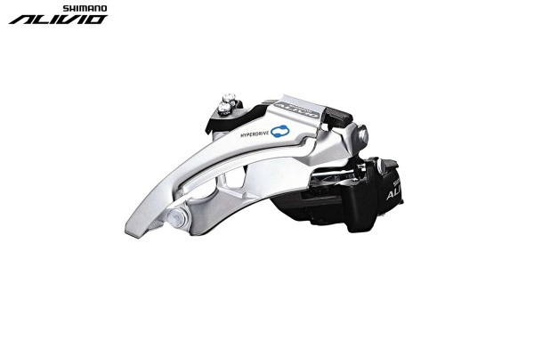 Переключатель передний SHIMANO FD-M412 ALIVIO, универсальная тяга, хомут 31.8/34.9, угол 66-69°, 42T/48T (AFDM412M6)