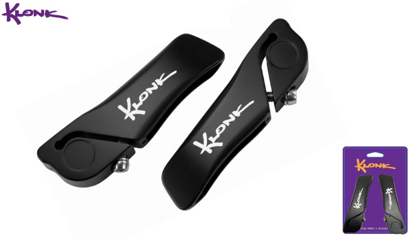 Рога на руль, алюминиевые, Lock On, KLK-90005 (black), KLONK