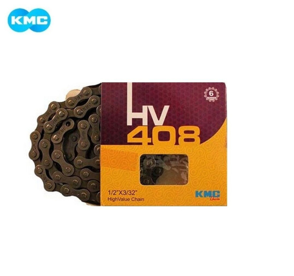 Цепь KMC (HV-408) 6/8 скор. (116 звеньев) 1/2"x 3/32", с замком KMC CL573R, инд. упаковка (1CN211600101)