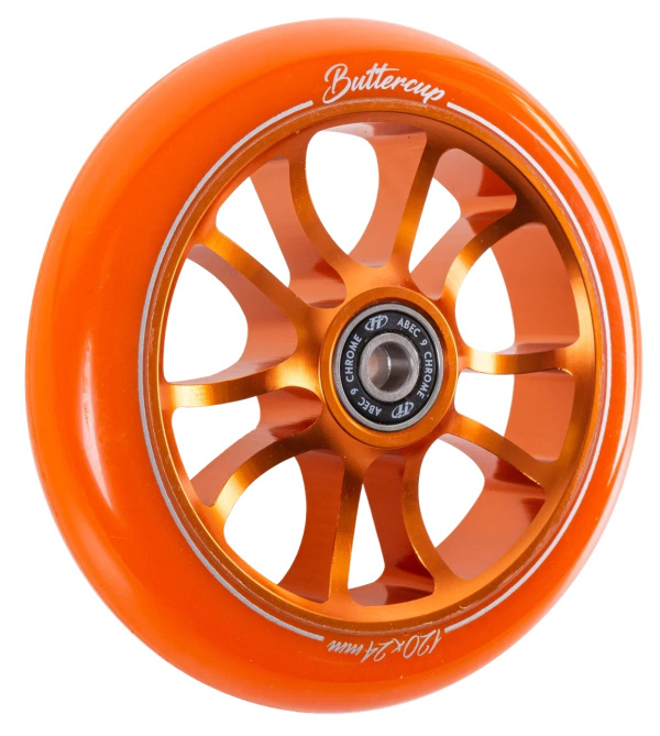 Колесо для трюкового самоката 120 мм, алюминиевое, BUTTERCUP, подшипники ABEC 9, TT, Orange (NN010602)