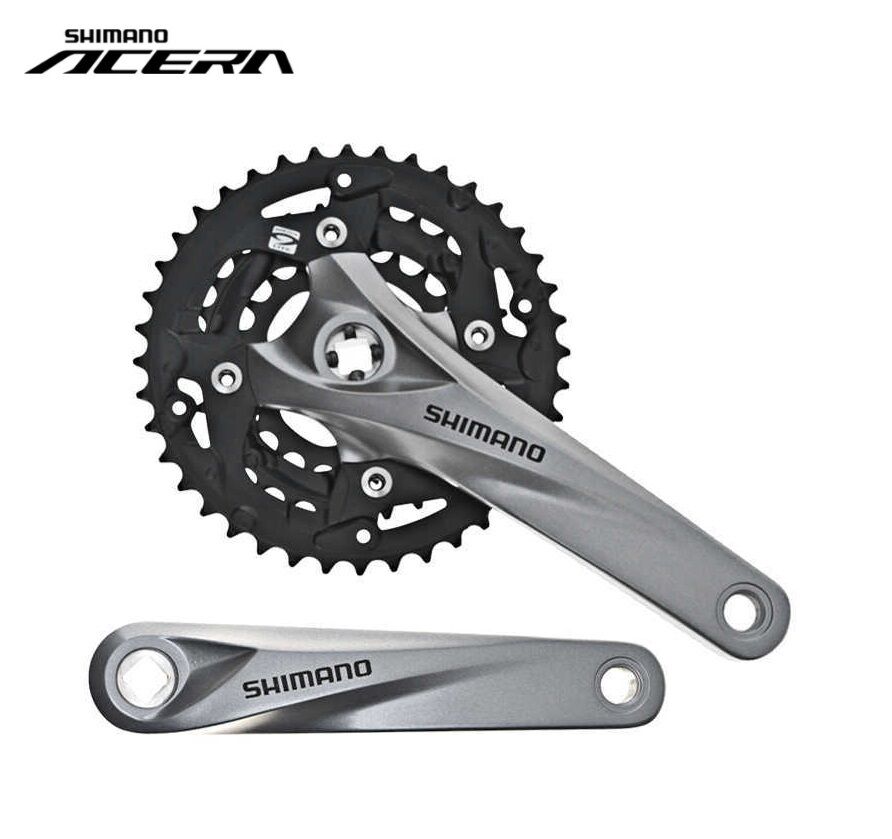 Комплект шатунов (система) SHIMANO FC-M3000 ACERA, 175 мм,  9/16", SQR, 40х30х22T (черный/серый, AFCM3000E002XH)