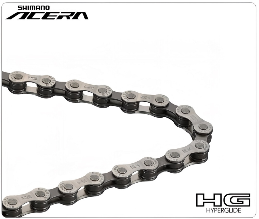 Цепь SHIMANO (CN-HG71) 7/8 скор. (116 звеньев), Link pin, 1/2"x 3/32", звено 7,1 мм, ACERA, OEM (УТ00020875)
