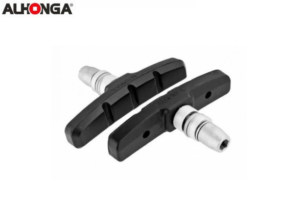 Тормозные колодки 70 мм ALHONGA V-Brake, пр-во Тайвань, HJ-600, OEM (черный/желтый, ALH_HJ-600.12T3)