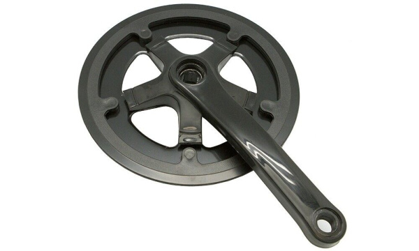 Комплект шатунов (система) 38T, 170 мм, SQR, 9/16", 1/2"х3/32", стальные шатуны, двухсторонняя защита звезды, RAPIDA, RPD-DC112, Black (УТ00027539)