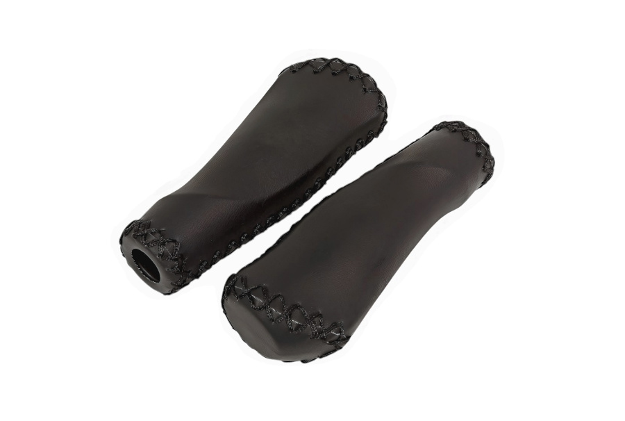 Рукоятки руля (грипсы, комплект), 135 мм, анатомические, Lleatherette/Rubber, HL-GB310, RAPIDA, Black (H000008037)