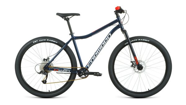Велосипед FORWARD SPORTING 29 X D (29" 9 ск. рост. 17") 2022, темно-синий/красный, RBK22FW29967