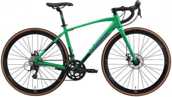 Велосипед STARK PELOTON 700.4D (700C 18 ск. рост. 580 мм) Carbon Fork, зеленый/черный, HQ-0014156