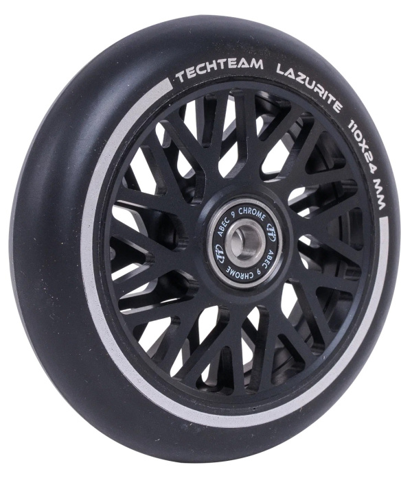 Колесо для трюкового самоката 110 мм, алюминиевое, LAZURITE, подшипники ABEC 9, TT, Black (NN013031)