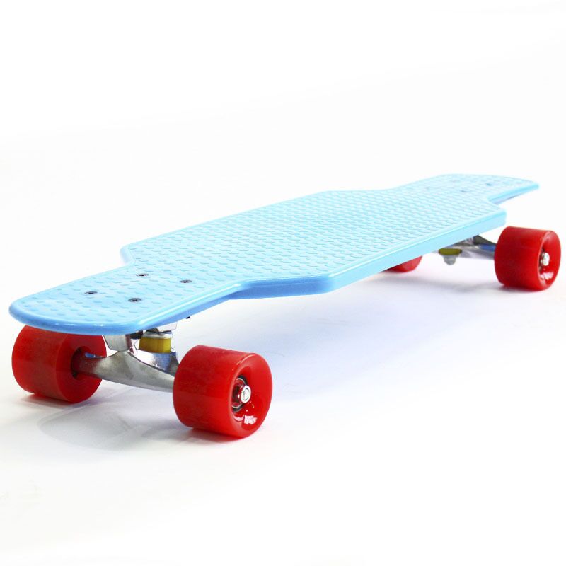 Скейтборд пластиковый, Cruiser 29", Alu, ABEC-7 (синий/красный, 9385П)
