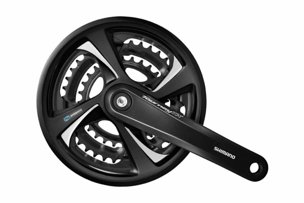 Комплект шатунов (система) SHIMANO FC-TX801 TOURNEY, с защитой, SQR, 175 мм, 42х32х22T (черный, AFCTX801E222CL)