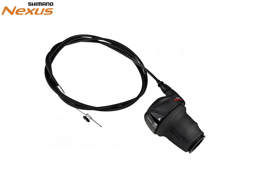 Рукоятка переключения передач (Revoshift), правая, SHIMANO NEXUS, 7 скор., SL-C3000-7, 22,2 мм,  длина троса 1850 мм (ASLC30007L180LR)