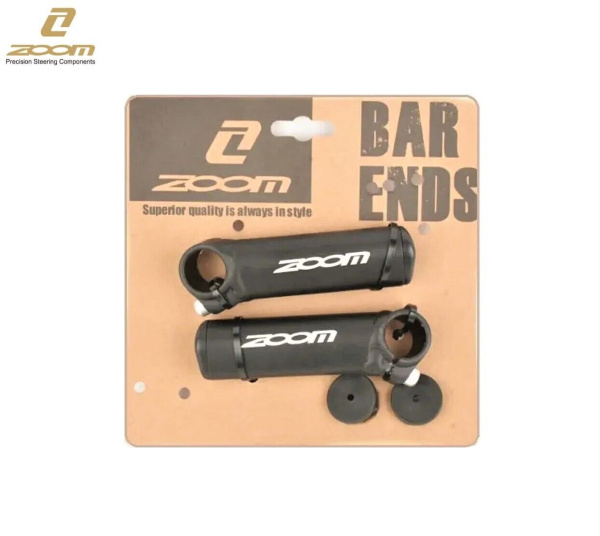 Рога на руль, ZOOM, алюминиевые, 100 мм, Lock On, блистер, MT-A27 (черный, 1BEAAB000057)