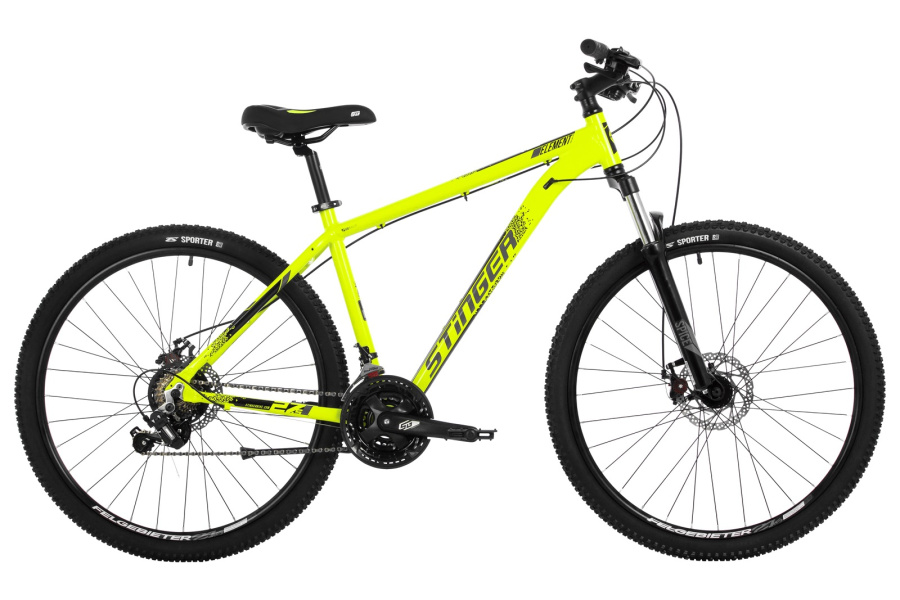 Велосипед STINGER 27.5" ELEMENT зеленый, алюминий, размер SM (27AHD.ELEMENT.SMGN5)