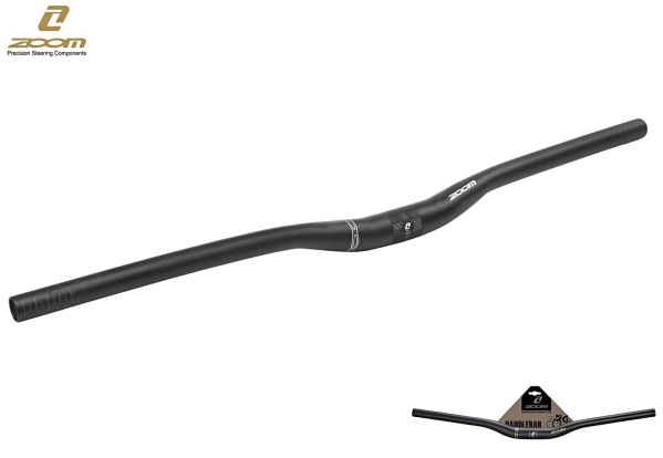 Руль ZOOM, MTB, алюминиевый AL6061-T6, баттированный, длина 720 мм, посадка Ø 31,8 мм, Rise 30 мм, upsweep 5°, MTB-AL-330BT, ZOOM (черный, УТ00032754)