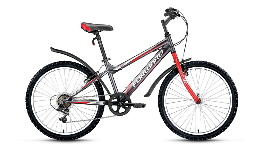 Велосипед FORWARD TITAN 1.0 (24" 6 ск. рост 14") 2016-2017 (серый, RBKW71N46002)