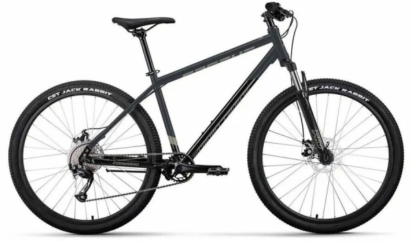 Велосипед FORWARD APACHE 29 2.0 D (29" 8 ск. рост. 17") 2023, темно-серый/черный, RB3F980D8DGYXBK