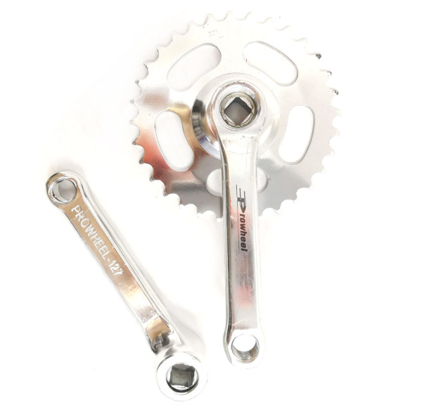 Комплект шатунов (система) 32T, 127 мм, 1/2"х1/8", 9/16", сталь, RS-101 PROWHEEL (серебристый, 1CW110000213)