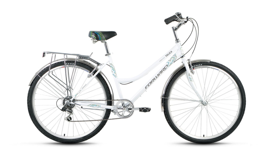 Велосипед FORWARD TALICA 2.0 c корзиной (28" 7 ск. рост 19") 2016-2017 (белый, RBKW7RN87002)