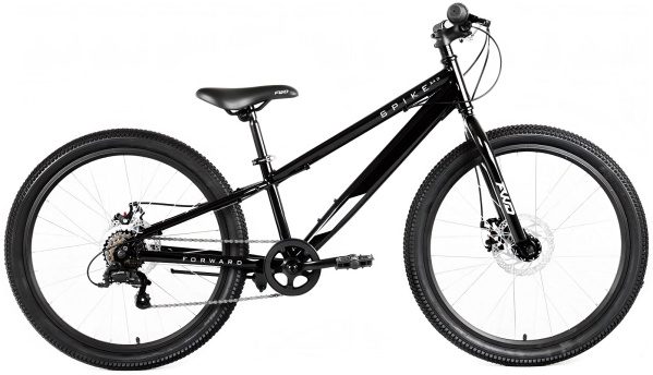 Велосипед FORWARD SPIKE CX 24 D (24" 7 ск. рост. 11") 2025, черный, (CN5F0002)