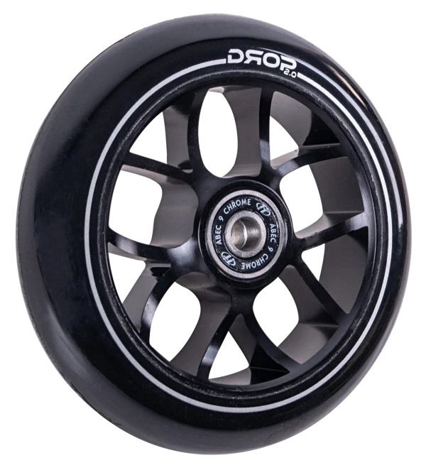 Колесо для трюкового самоката 110 мм, алюминиевое, DROP, подшипники ABEC 9, TT, Full Black (NN012600)