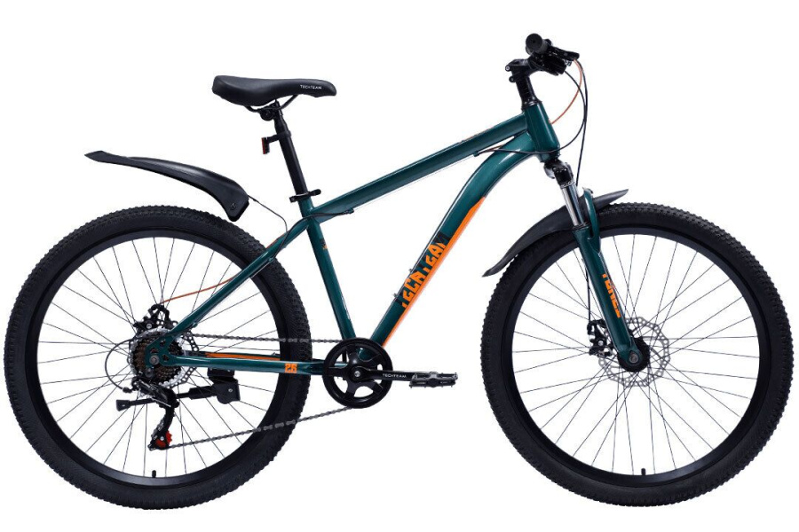 Велосипед TECH TEAM TENET 26 disc (26" 7 ск. рост 14") зеленый (NN007691)