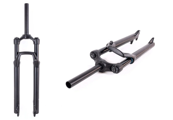 Вилка 29" воздушная, EASING FRK-367A AIR, алюминиевая, шток:1 1/8", DISK Brake, ход 100 мм, Lock Out, регулировка отскока, Full Black (NN010100)
