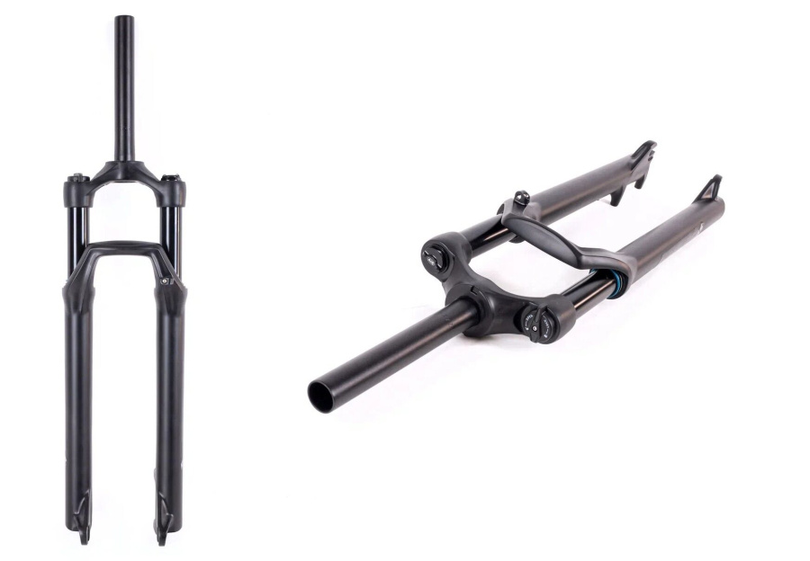 Вилка 29" воздушная, EASING FRK-367A AIR, алюминиевая, шток:1 1/8", DISK Brake, ход 100 мм, Lock Out, регулировка отскока, Full Black (NN010100)