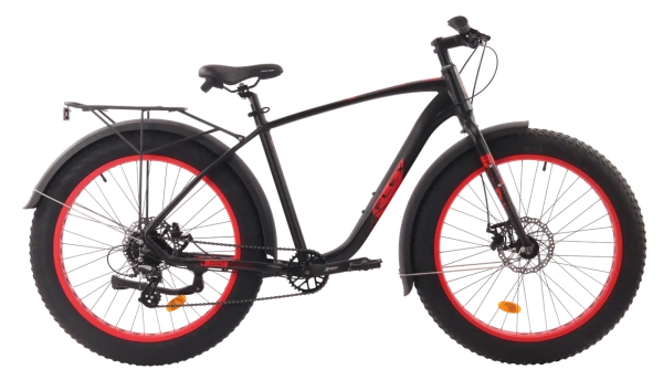 Велосипед TECH TEAM FLEX 26 disc (Fat Bike 26" 8 ск. рост 20") красный (NN013681)