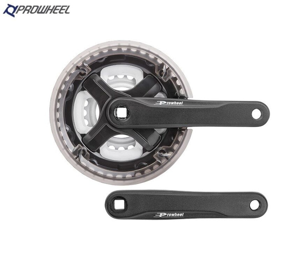 Комплект шатунов (система) PROWHEEL, алюминиевые шатуны 175 мм, SQR, 9/16, 42х34х24T, TA-CN68 (черный, УТ00024059)