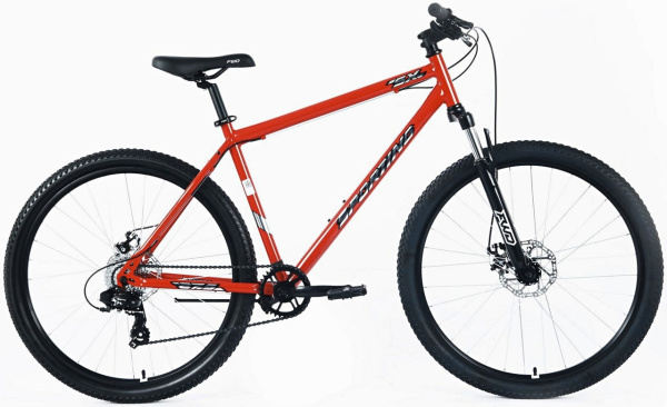 Велосипед FORWARD SPORTING SX 27,5 (27,5" 8 ск. рост. 17") 2025, красный/серебристый, НФ-00000766